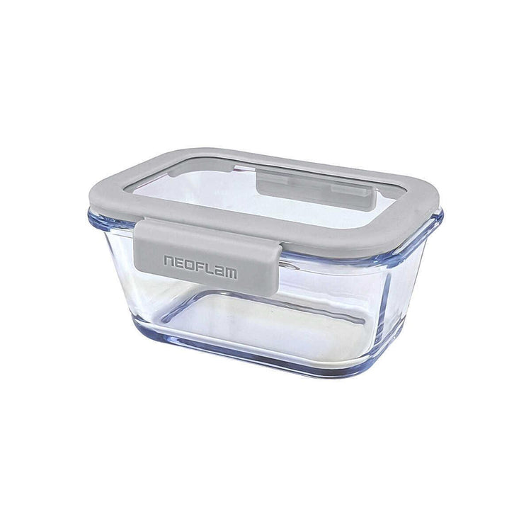 Neoflam Fika Glace Gray Rectangular Storage Container 460 ml - EFENDINA PAZAR - NEOFLAM - 8809358916054