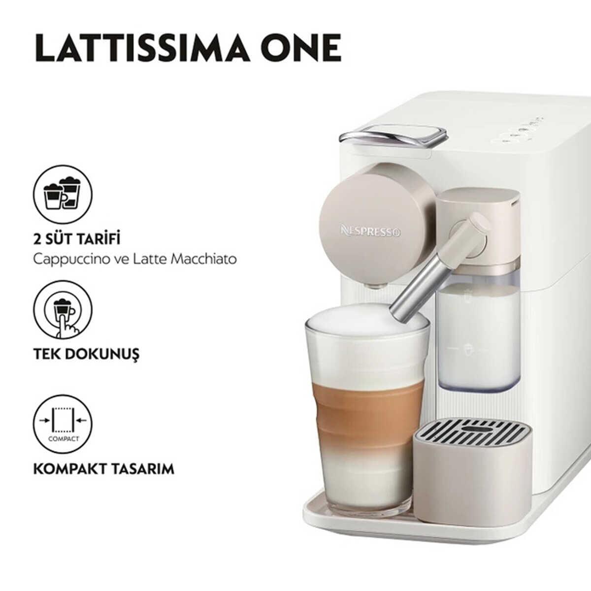 Nespresso Lattissima One White Coffee Machine F121 2