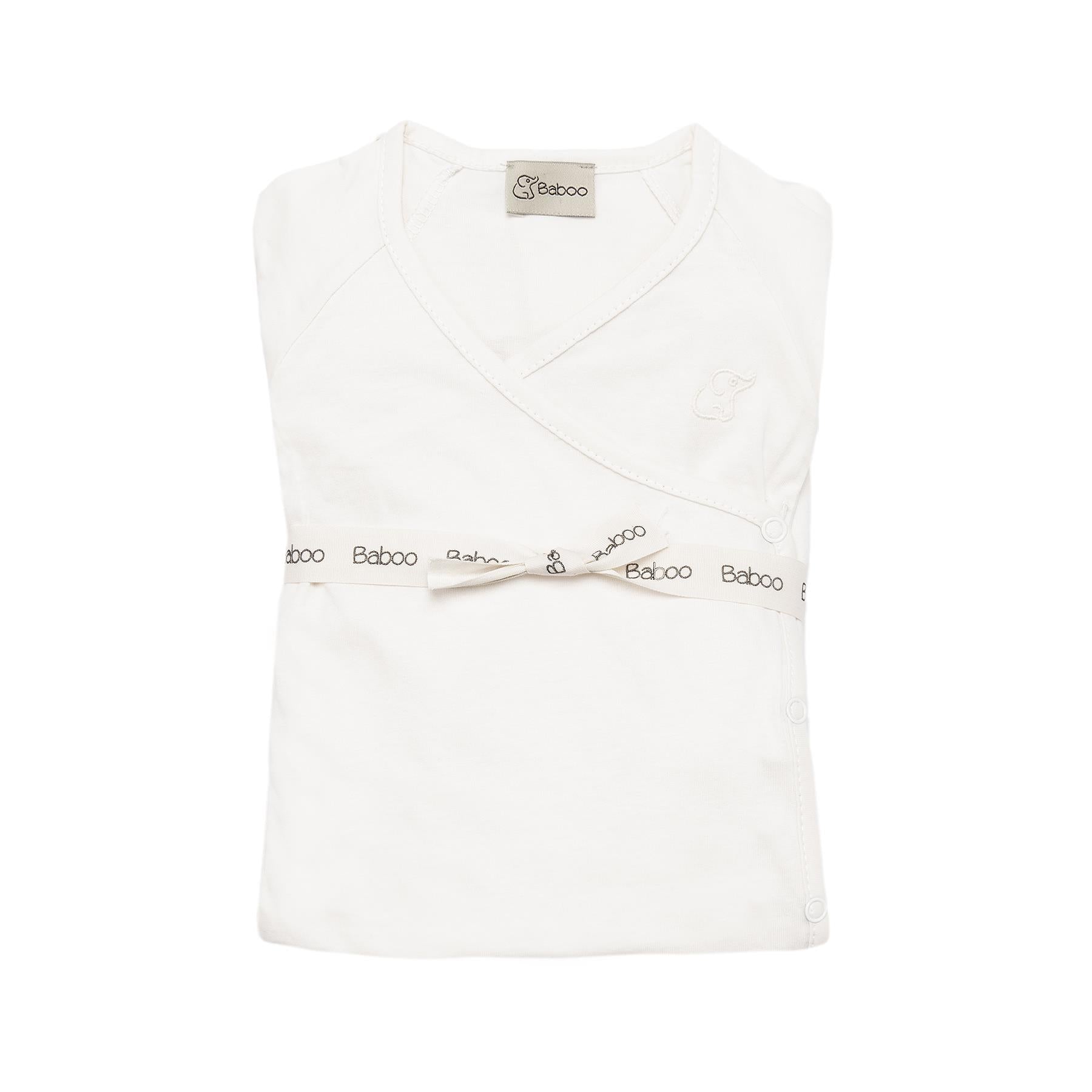 Newborn Organic Cotton Hospital Release Set of 5 Cream - EFENDINA PAZAR - BABOO - 8691810001848