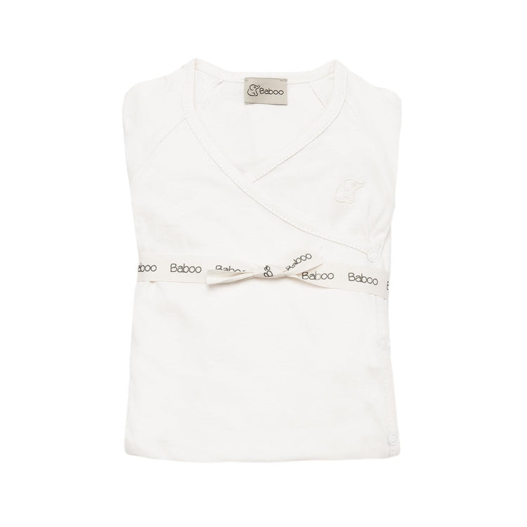 Newborn Organic Cotton Hospital Release Set of 5 Cream - EFENDINA PAZAR - BABOO - 8691810001848