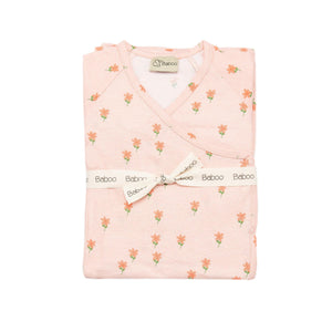 Newborn Patterned Organic Cotton Hospital Release Set of 5 Pink - EFENDINA PAZAR - BABOO - 8691810021983