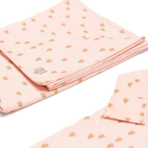 Newborn Patterned Organic Cotton Hospital Release Set of 5 Pink - EFENDINA PAZAR - BABOO - 8691810021983