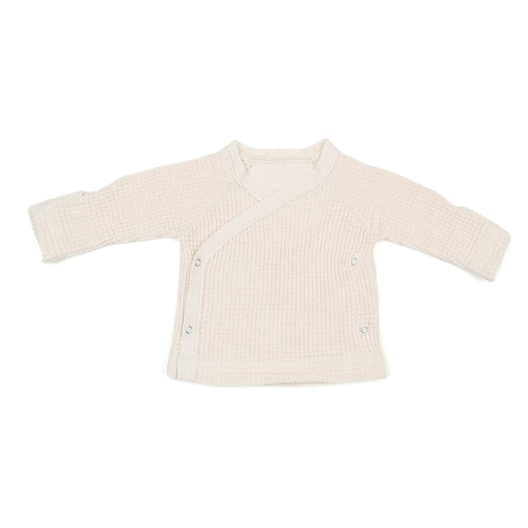 Newborn Waffle Organic Cotton Set of 4 Hospital Release Cream - EFENDINA PAZAR - BABOO - 8682291000772