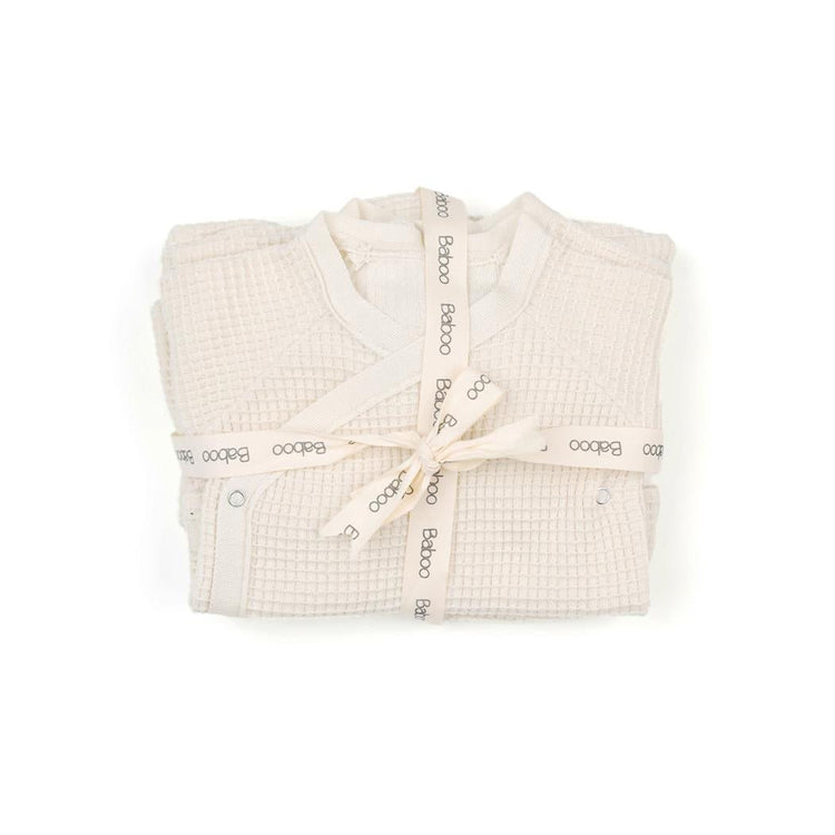 Newborn Waffle Organic Cotton Set of 4 Hospital Release Cream - EFENDINA PAZAR - BABOO - 8682291000772