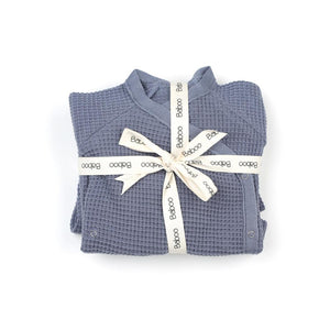 Newborn Waffle Organic Cotton Set of 4 Hospital Released Blue - EFENDINA PAZAR - BABOO - 8682291000765