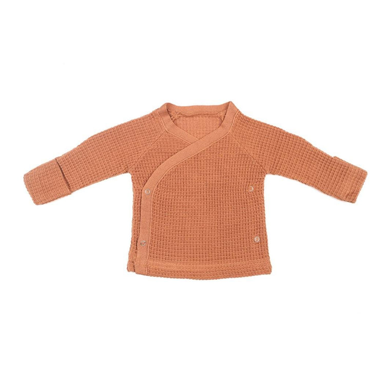 Newborn Waffle Organic Cotton Set of 4 Hospital Released Brown - EFENDINA PAZAR - BABOO - 8682291000758