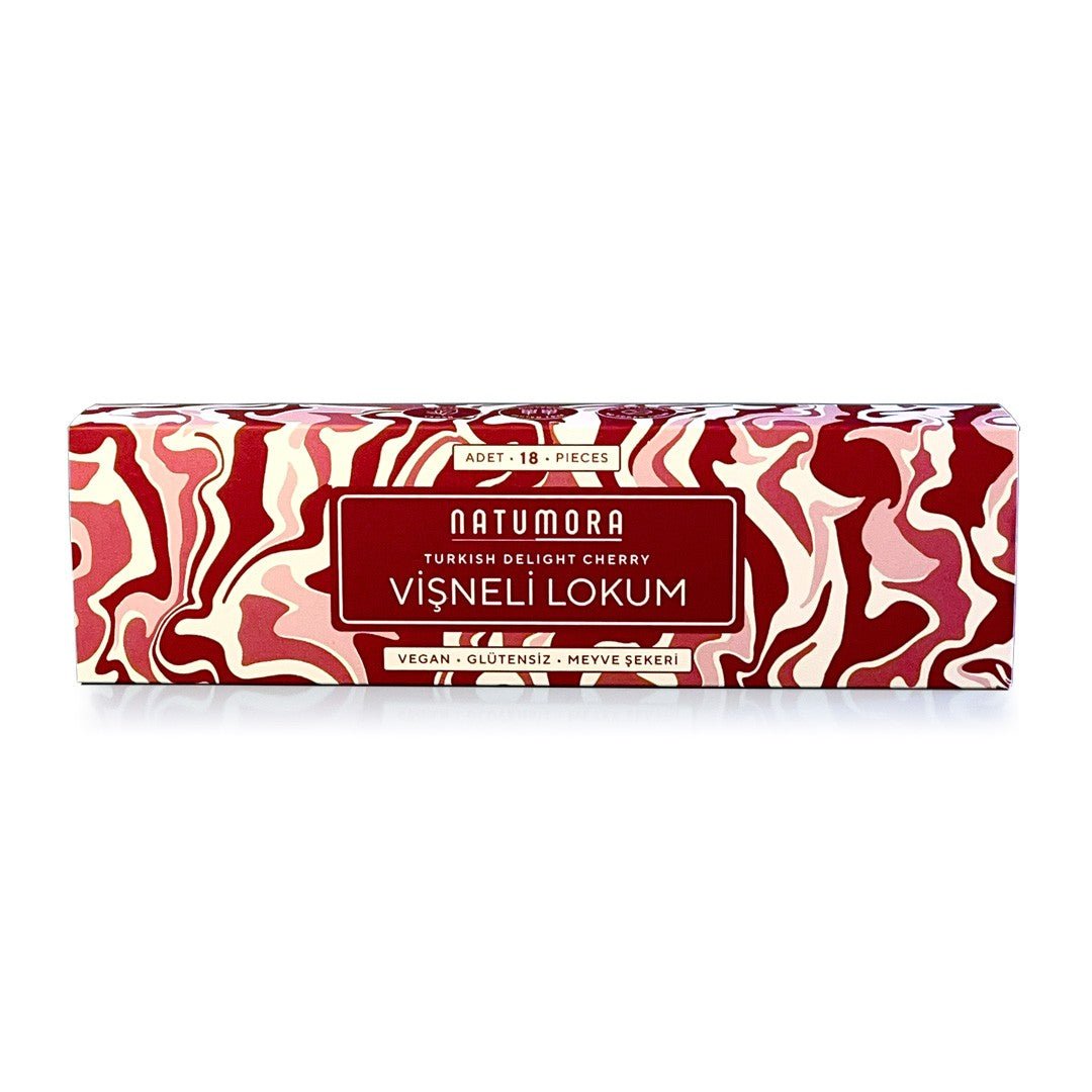 No Sugar Added Cherry &amp; Walnut Turkish Delight 180g - EFENDINA PAZAR - NATUMORA - 