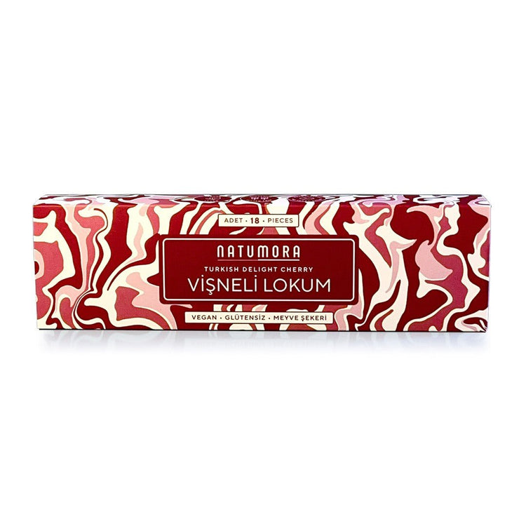 No Sugar Added Cherry &amp; Walnut Turkish Delight 180g - EFENDINA PAZAR - NATUMORA - 