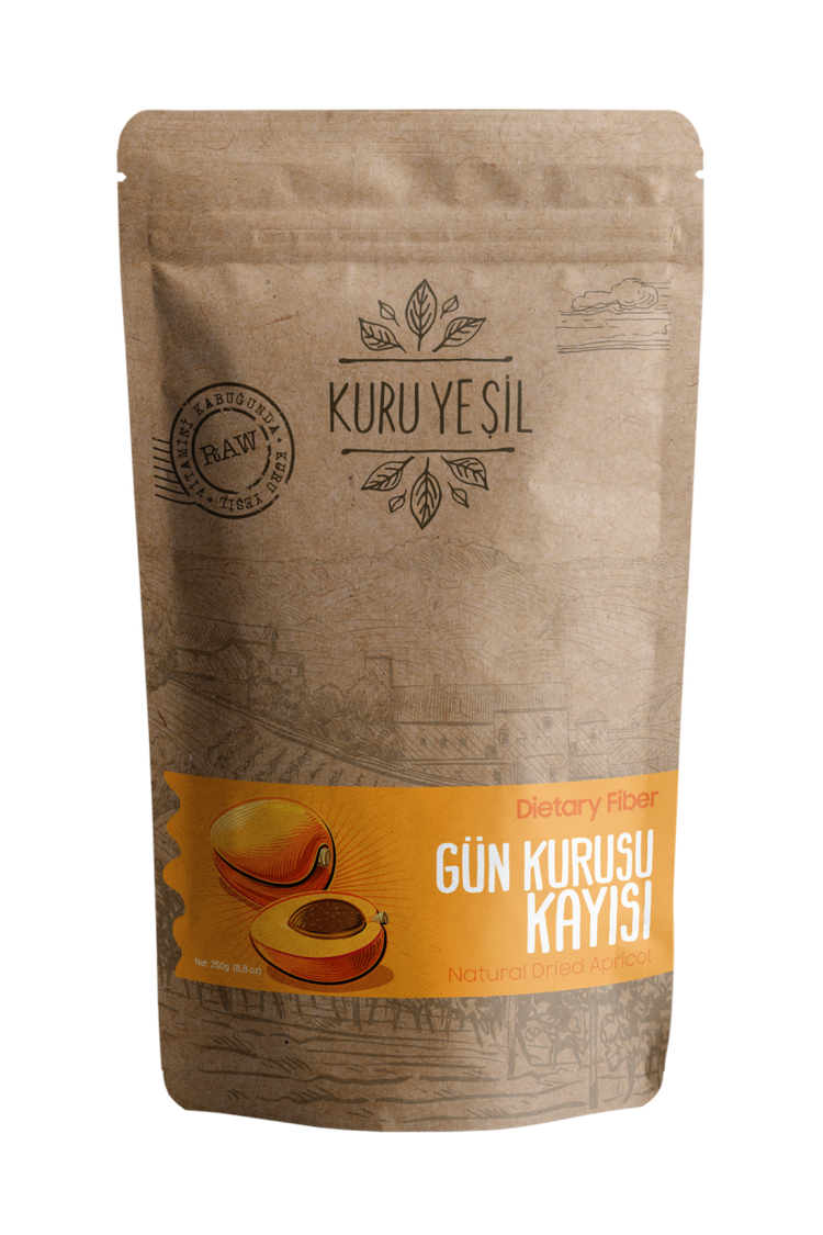 Kuru Yeşil Sun Dried Apricots Jumbo Size 250 g