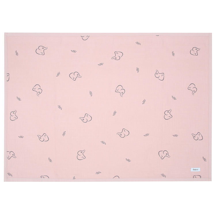 Organic Cotton 4 Layer Muslin Baby Blanket Pink - EFENDINA PAZAR - BABOO - 8682291504966