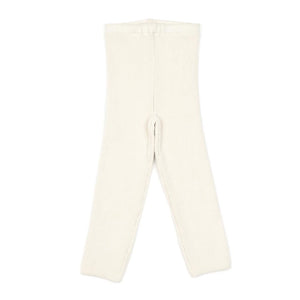 Organic Cotton Baby and Children Knitted Pants Leggings Cream - EFENDINA PAZAR - BABOO - 8682291519090