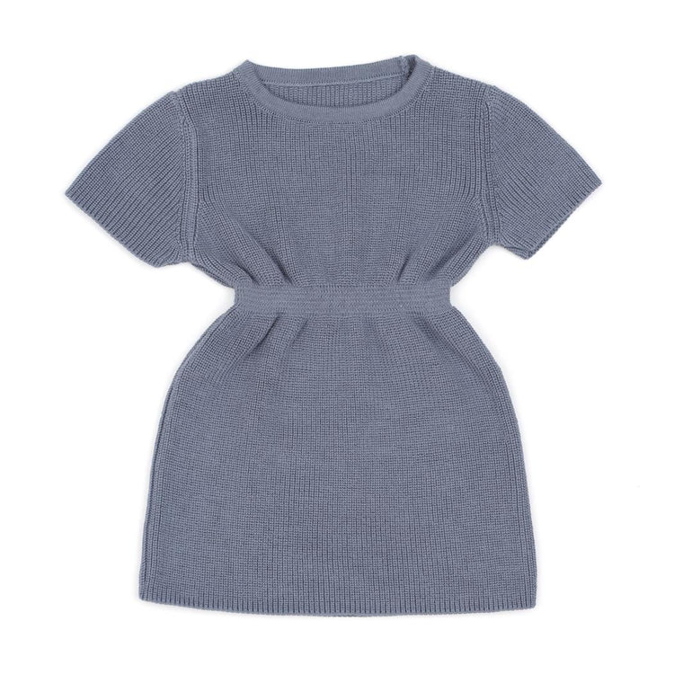 Organic Cotton Baby and Kids Knitted Dress Blue - EFENDINA PAZAR - BABOO - 8682291520492