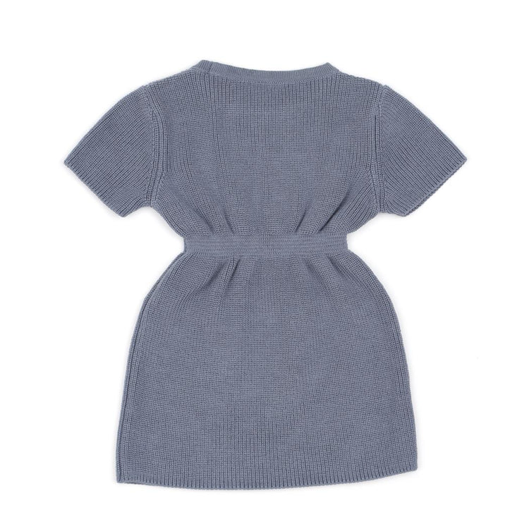 Organic Cotton Baby and Kids Knitted Dress Blue - EFENDINA PAZAR - BABOO - 8682291520492