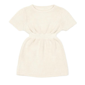 Organic Cotton Baby and Kids Knitted Dress Cream - EFENDINA PAZAR - BABOO - 8682291520546