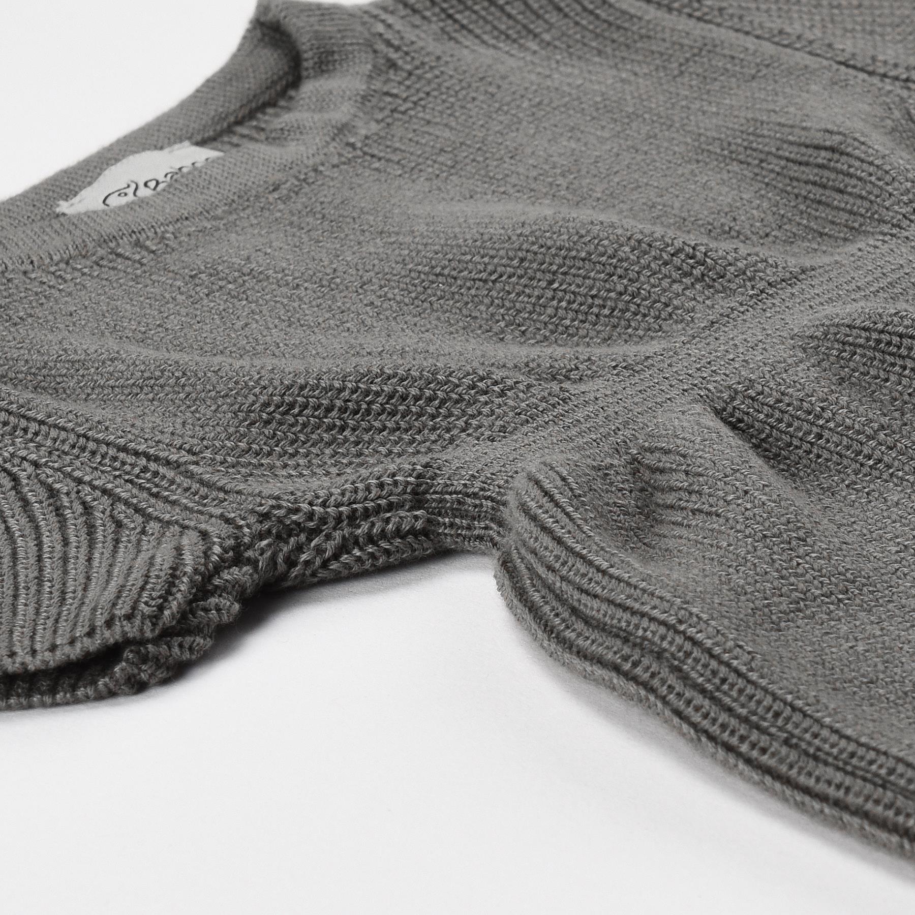 Organic Cotton Baby and Kids Knitted Dress Gray - EFENDINA PAZAR - BABOO - 8691810000896