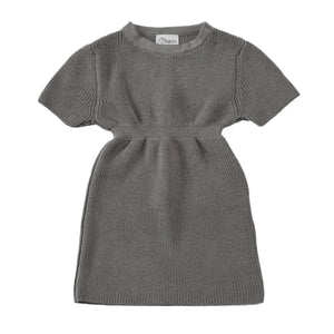 Organic Cotton Baby and Kids Knitted Dress Gray - EFENDINA PAZAR - BABOO - 8691810000896