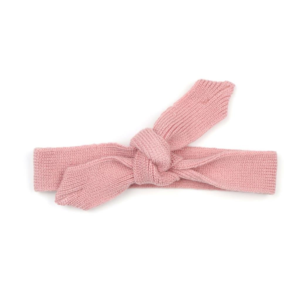 Organic Cotton Baby and Kids Knitted Hair Band Pink - EFENDINA PAZAR - BABOO - 8682291000802