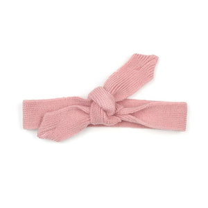 Organic Cotton Baby and Kids Knitted Hair Band Pink - EFENDINA PAZAR - BABOO - 8682291000802