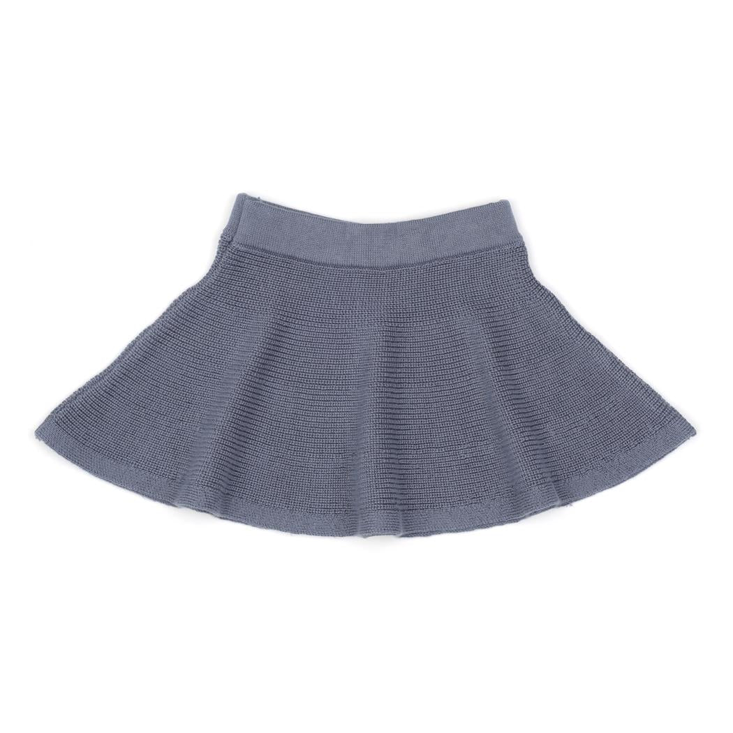 Organic Cotton Baby and Kids Knitted Skirt Blue - EFENDINA PAZAR - BABOO - 8682291520287
