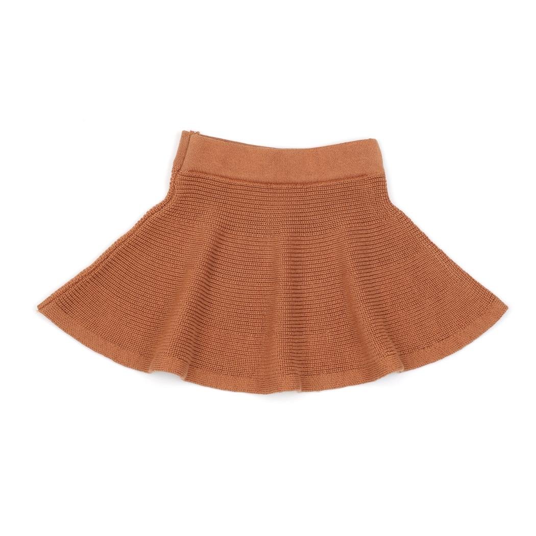 Organic Cotton Baby and Kids Knitted Skirt Brown - EFENDINA PAZAR - BABOO - 8682291520232