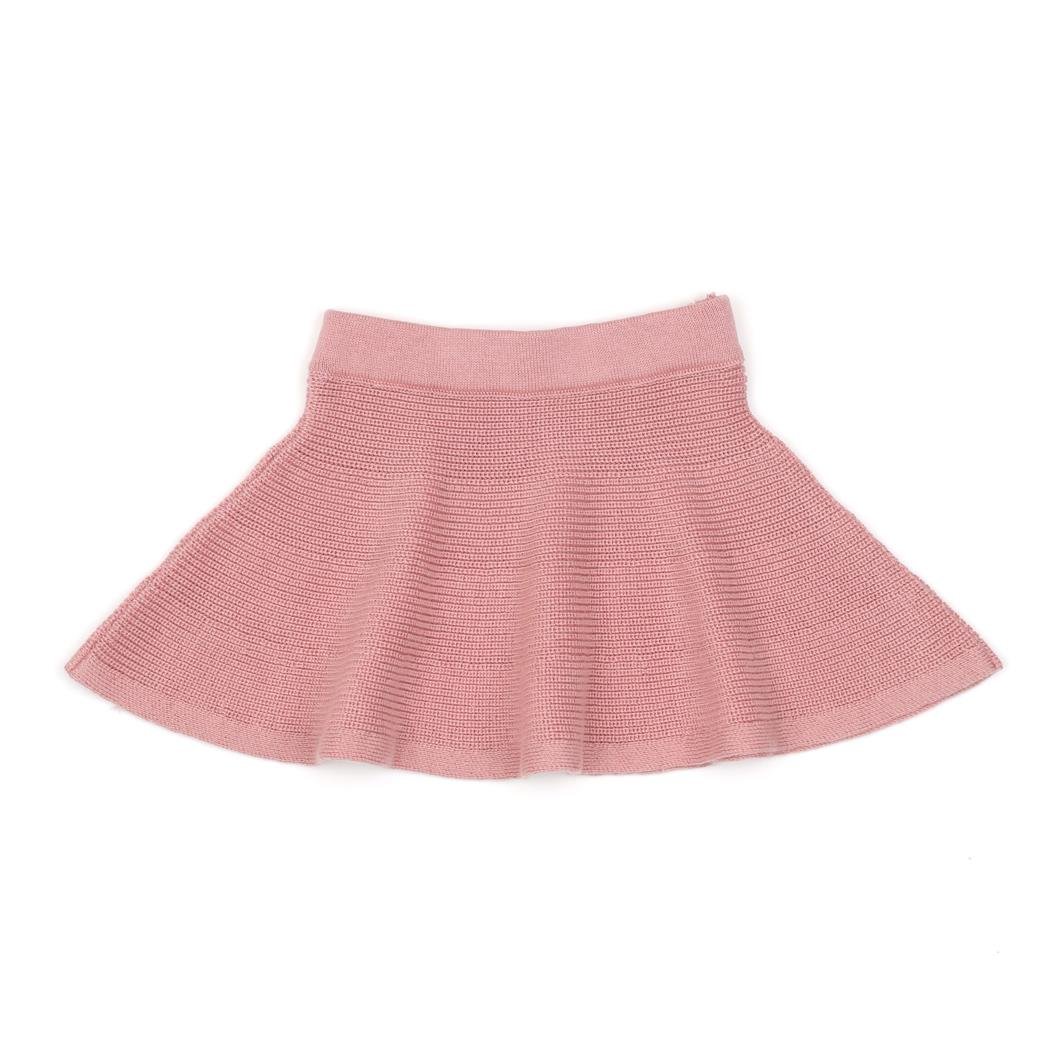 Organic Cotton Baby and Kids Knitted Skirt Pink - EFENDINA PAZAR - BABOO - 8682291520188