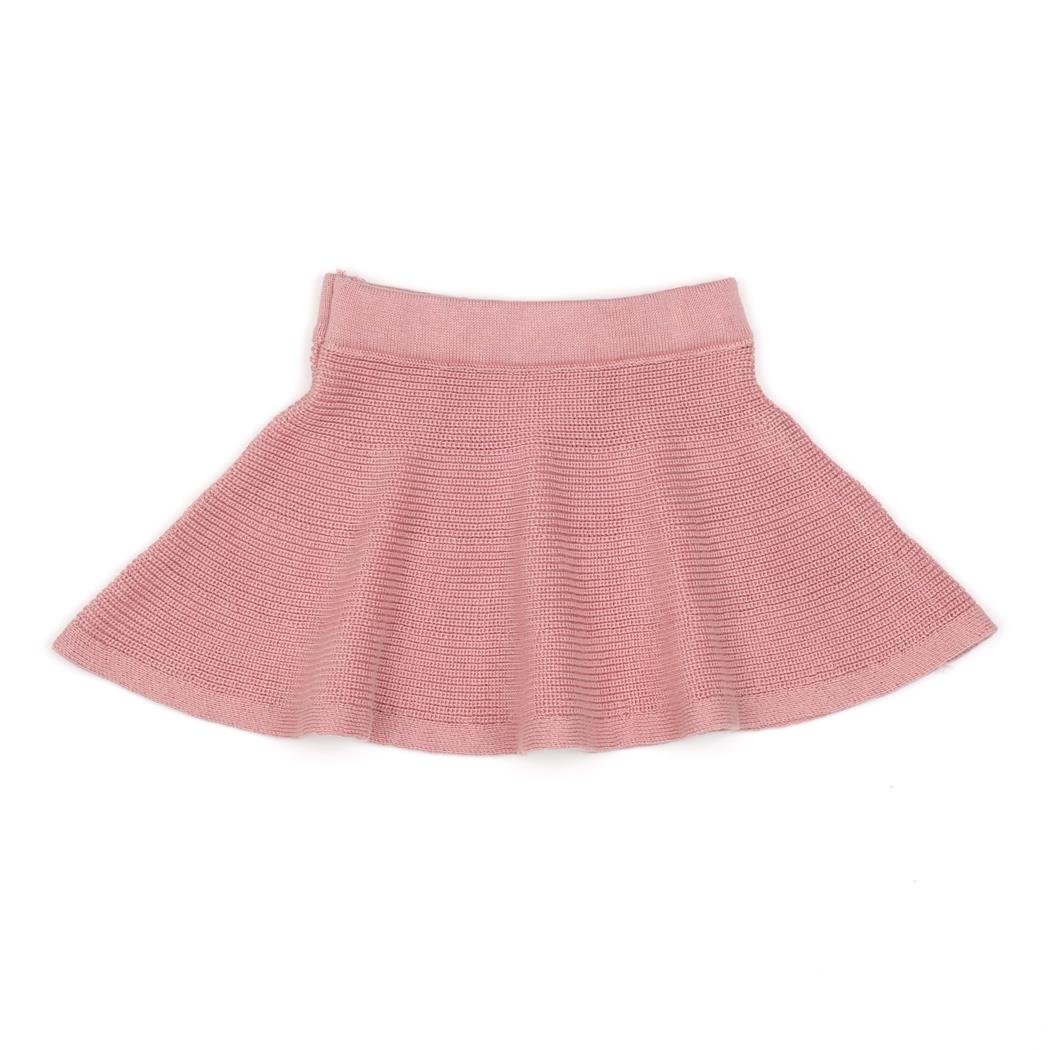 Organic Cotton Baby and Kids Knitted Skirt Pink - EFENDINA PAZAR - BABOO - 8682291520188