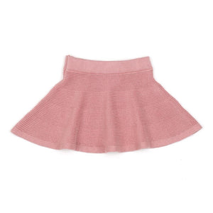Organic Cotton Baby and Kids Knitted Skirt Pink - EFENDINA PAZAR - BABOO - 8682291520188
