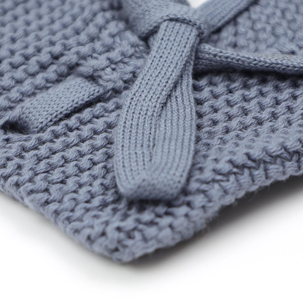 Organic Cotton Baby Booties Blue - EFENDINA PAZAR - BABOO - 8682291520898