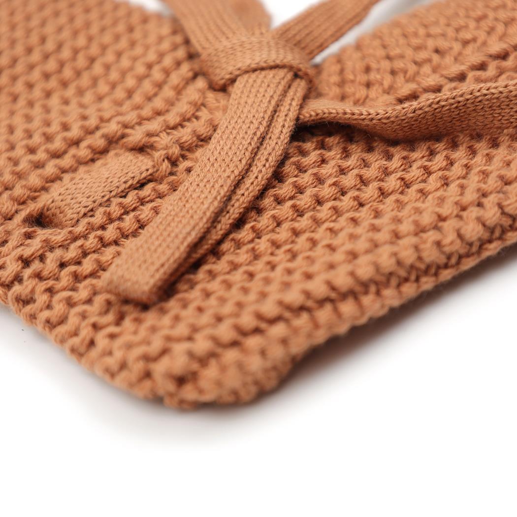 Organic Cotton Baby Booties Brown - EFENDINA PAZAR - BABOO - 8682291520867