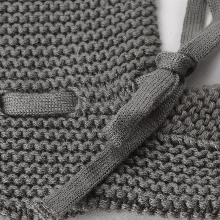 Organic Cotton Baby Booties Gray - EFENDINA PAZAR - BABOO - 8691810001008