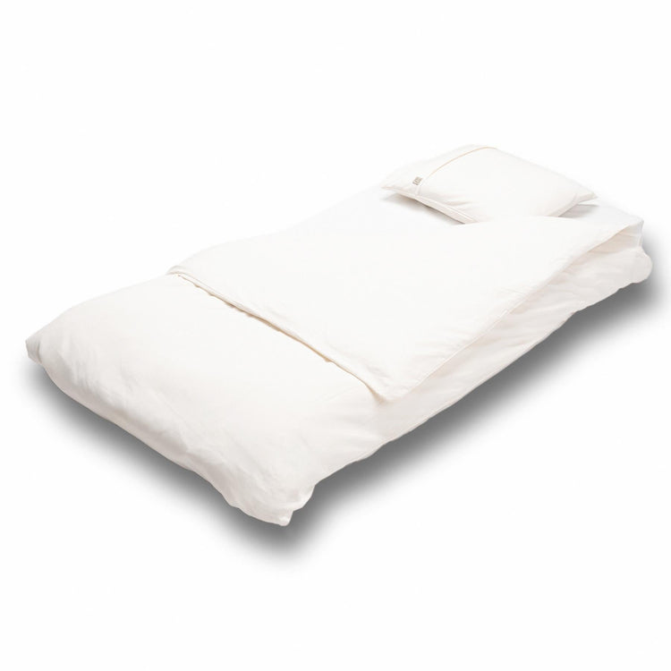 Organic Cotton Baby Duvet Cover Set Cream - EFENDINA PAZAR - BABOO - 8691810001688