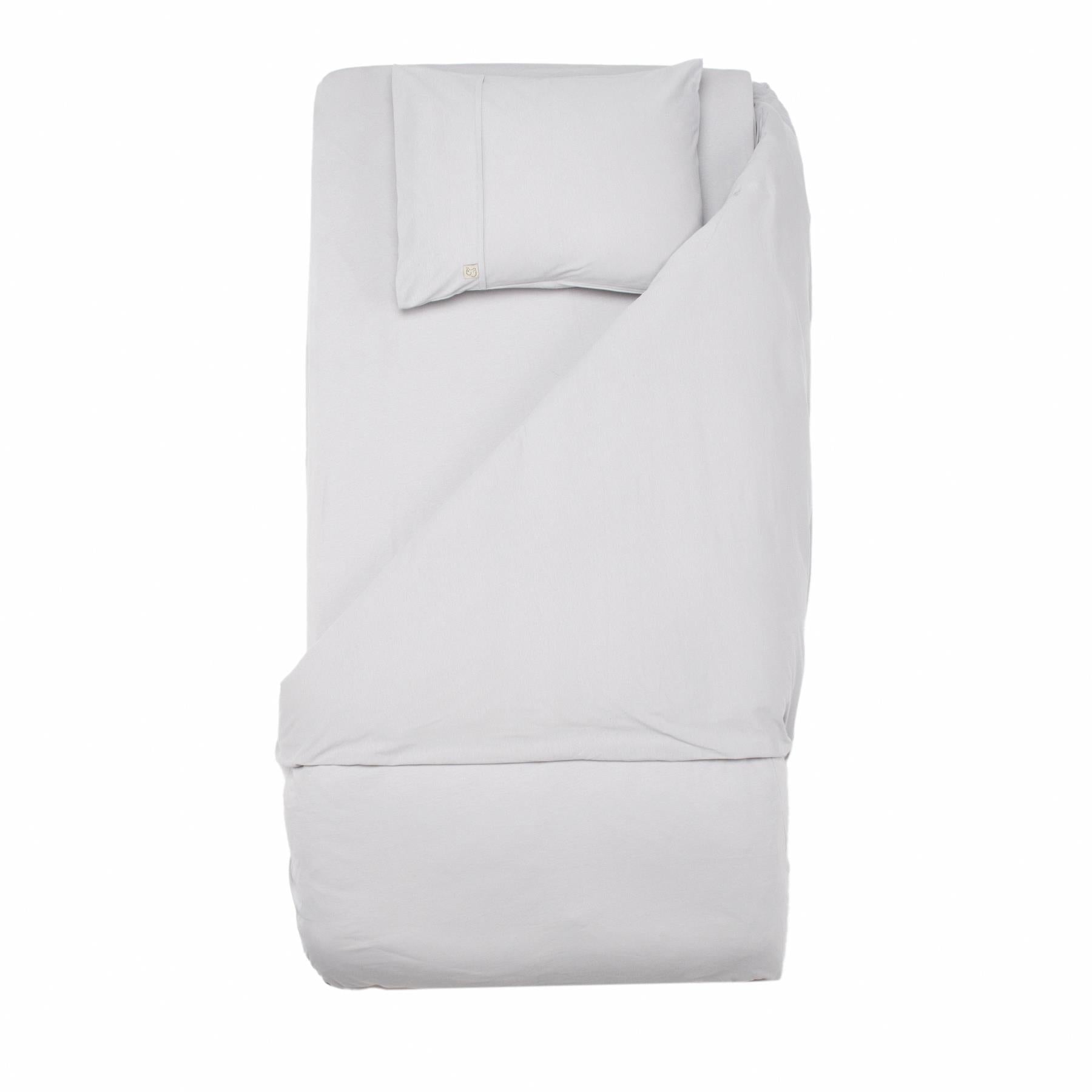 Organic Cotton Baby Duvet Cover Set Gray - EFENDINA PAZAR - BABOO - 8691810001718