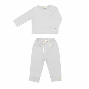 Organic Cotton Fabric Baby and Kids Bottom and Top Set Gray - EFENDINA PAZAR - BABOO - 8691810022898
