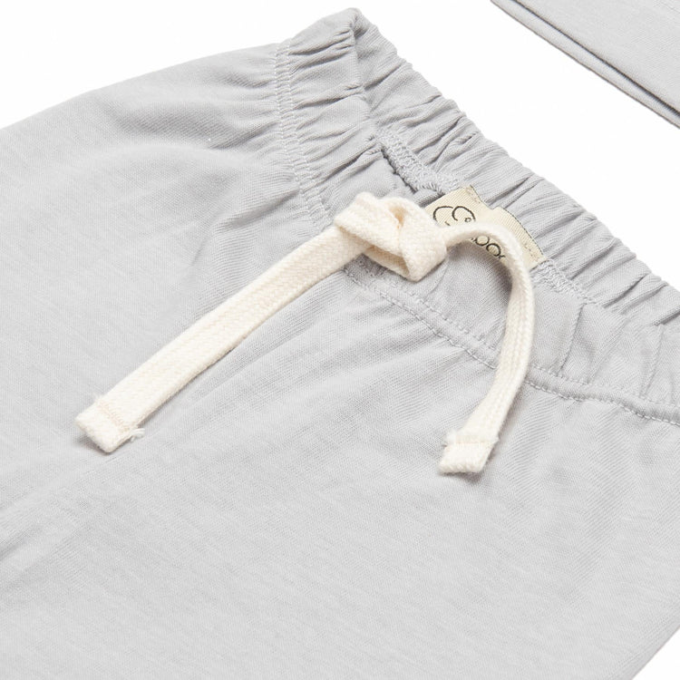 Organic Cotton Fabric Baby and Kids Bottom and Top Set Gray - EFENDINA PAZAR - BABOO - 8691810022898