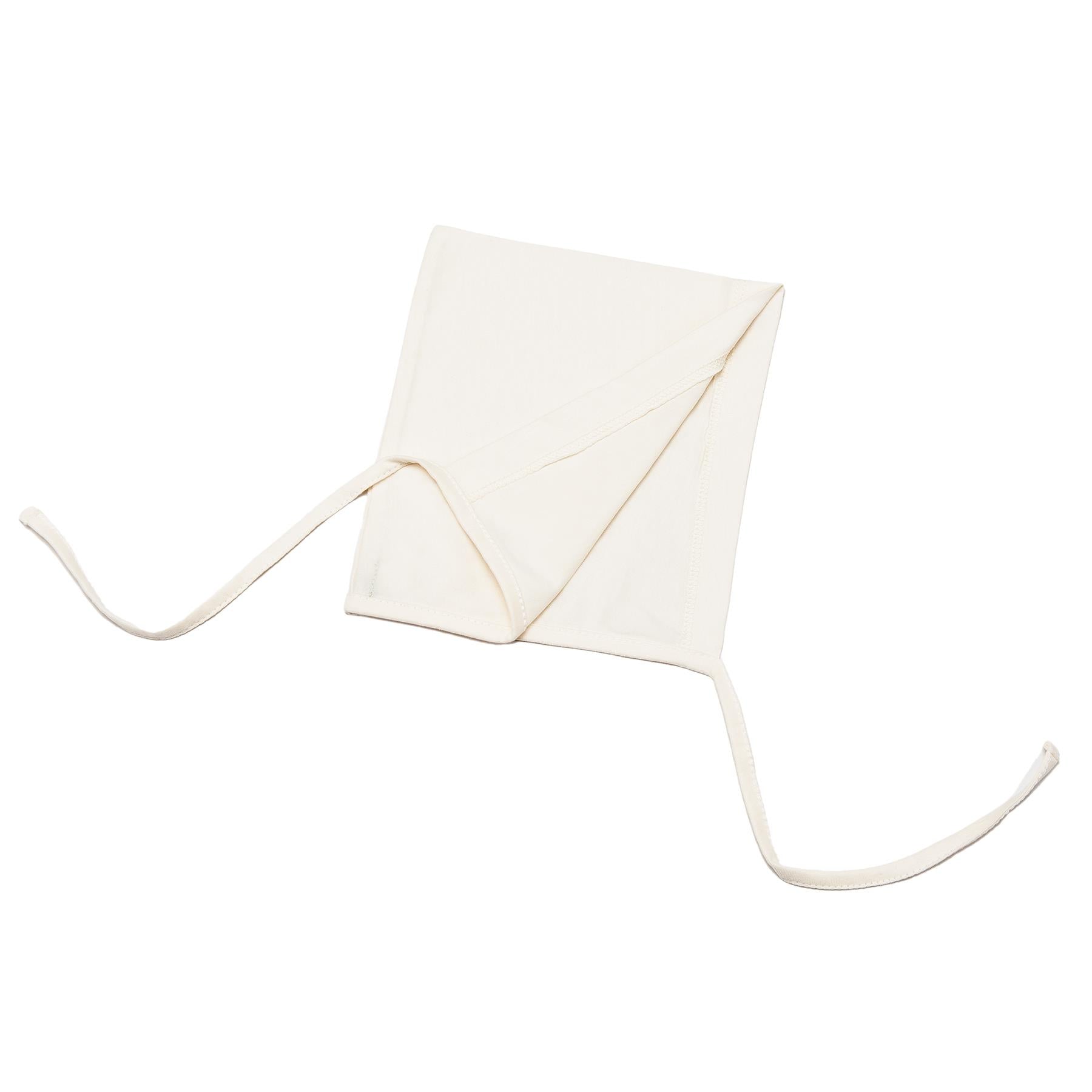 Organic Cotton Fabric Baby Beanie Cream - EFENDINA PAZAR - BABOO - 8691810002401