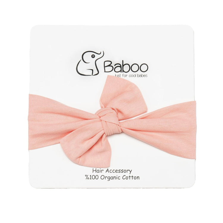 Organic Cotton Fabric Baby Hair Band Pink - EFENDINA PAZAR - BABOO - 8691810002333