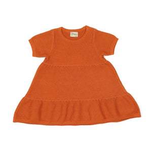 Organic Cotton Summer, Spring Baby Dress Cinnamon - EFENDINA PAZAR - BABOO - 8691810023680