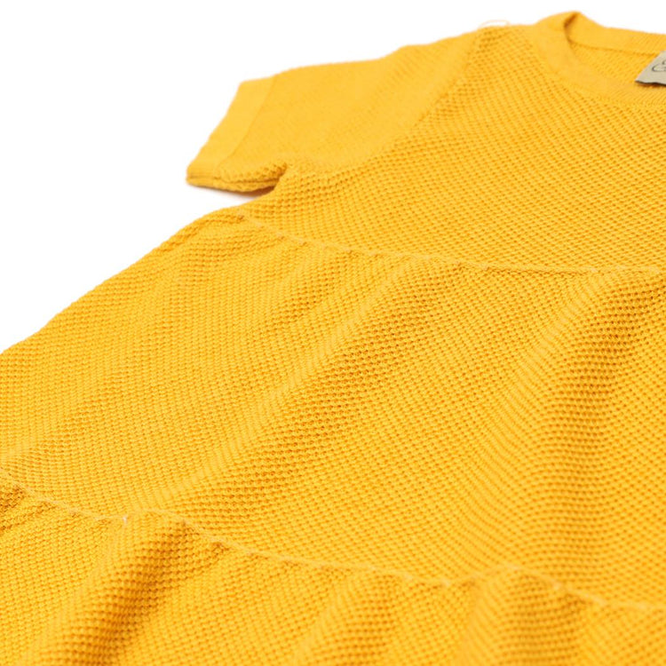 Organic Cotton Summer ,Spring Baby Dress Yellow - EFENDINA PAZAR - BABOO - 8682291516938