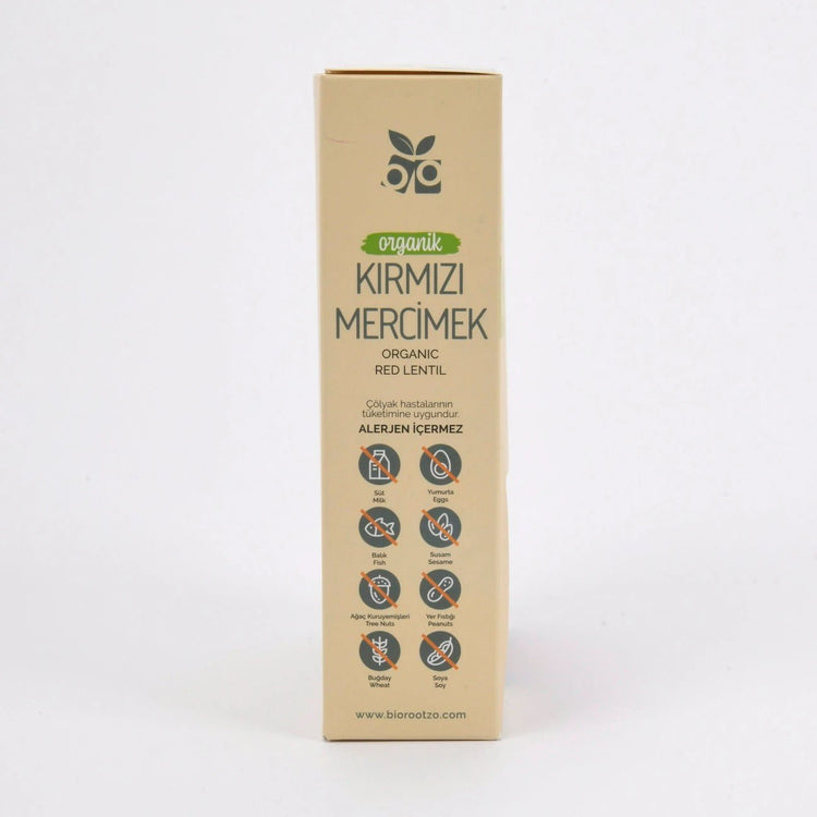 Organic Gluten - Free and Vegan Artisan Bronze Mold Red Lentil Fusilli 200 g - EFENDINA PAZAR - BIOROOTZO - 