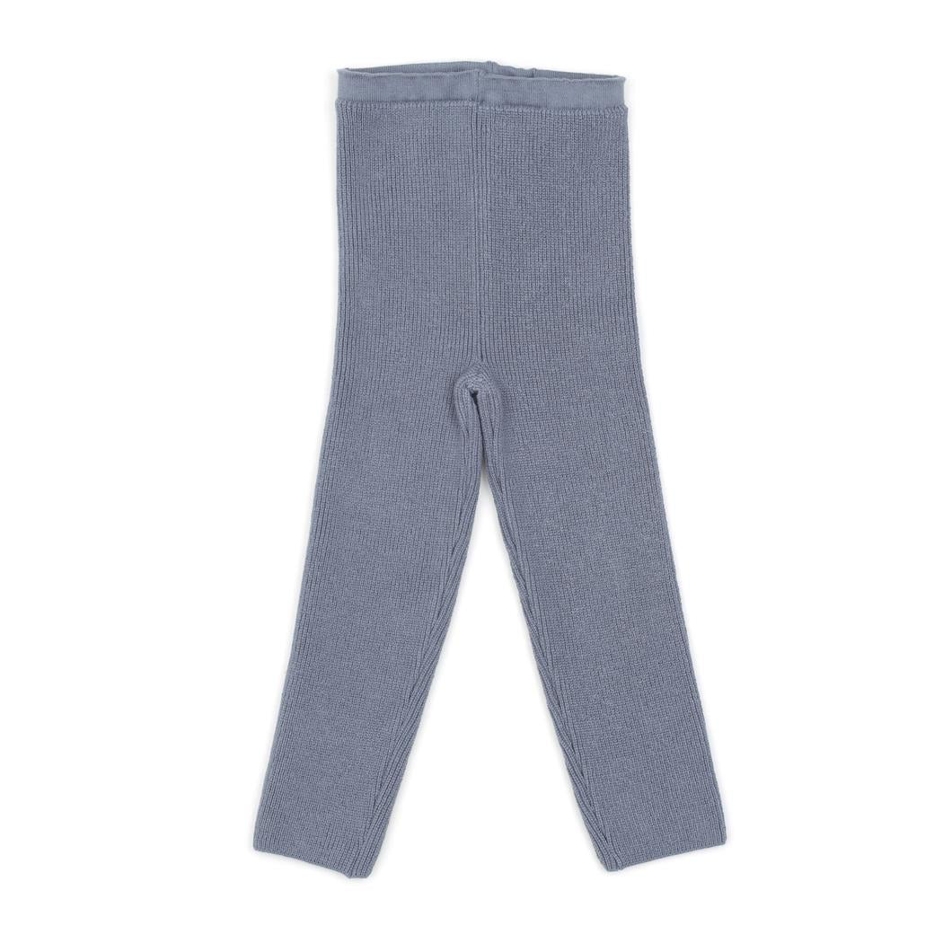 Organic Cotton Baby and Kids Knitted Pants Leggings Blue