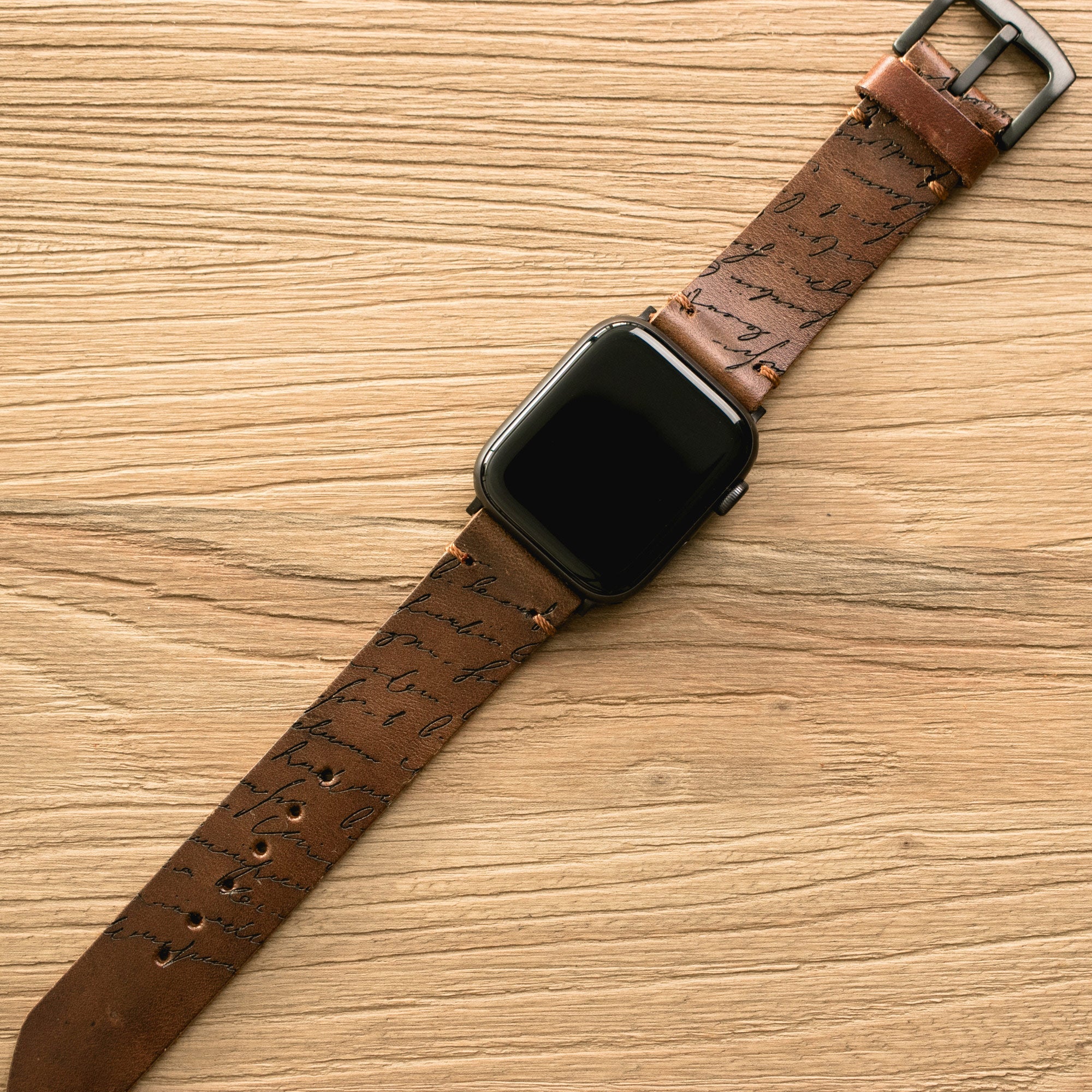 Scritto Siyah - Apple Watch Deri Kordon - Antik Kahverengi