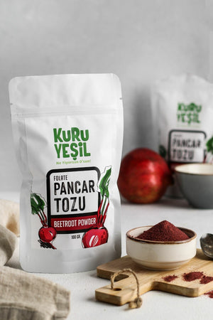 Kuru Yeşil Spinach Powder 100 g Beetroot Powder 100 g