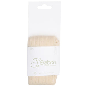 Pantyhose Organic Cotton Baby and Kids Socks Cream - EFENDINA PAZAR - BABOO - 8682291510912