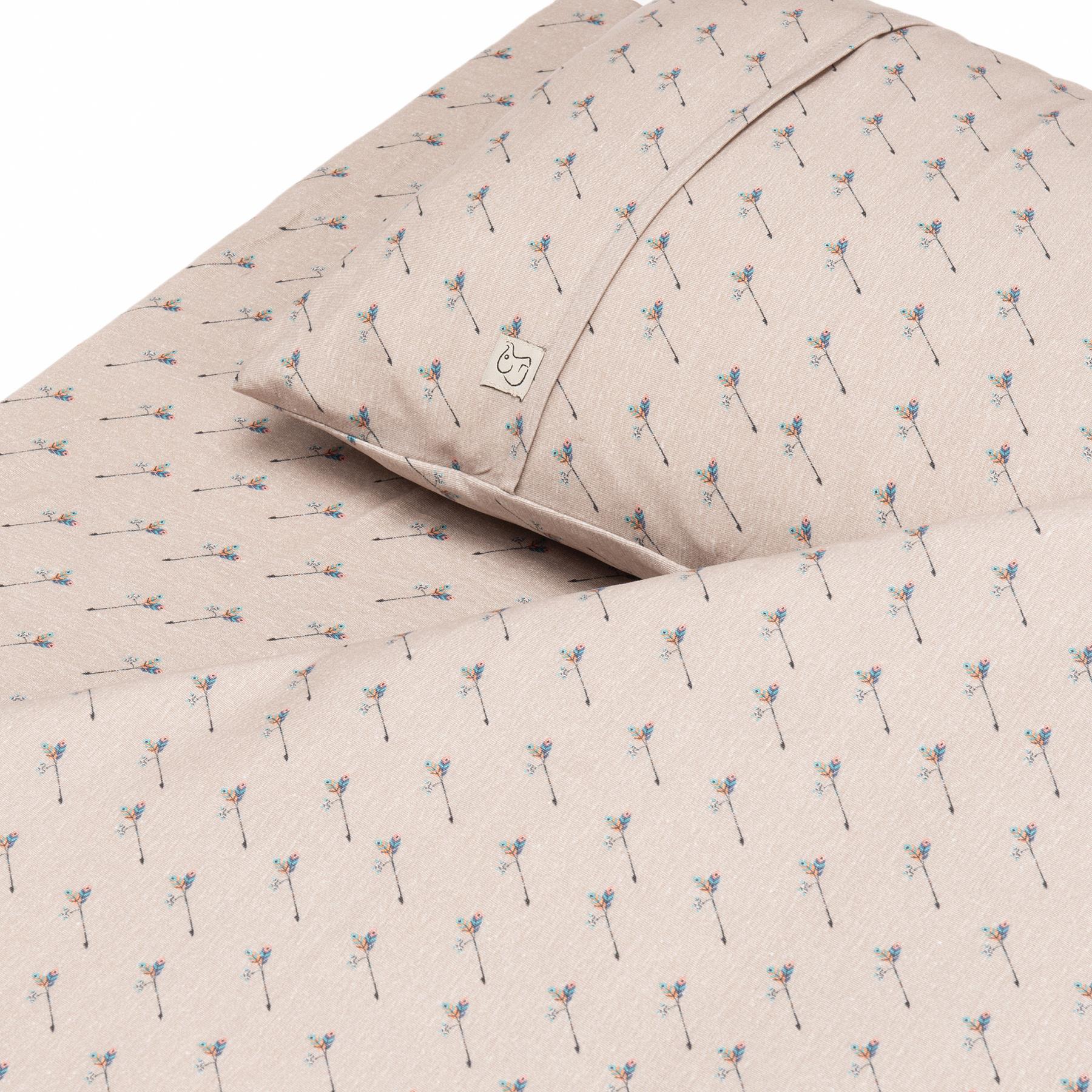 Patterned Cotton Baby Duvet Cover Set Brown - EFENDINA PAZAR - BABOO - 8691810001749