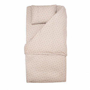 Patterned Cotton Baby Duvet Cover Set Brown - EFENDINA PAZAR - BABOO - 8691810001749