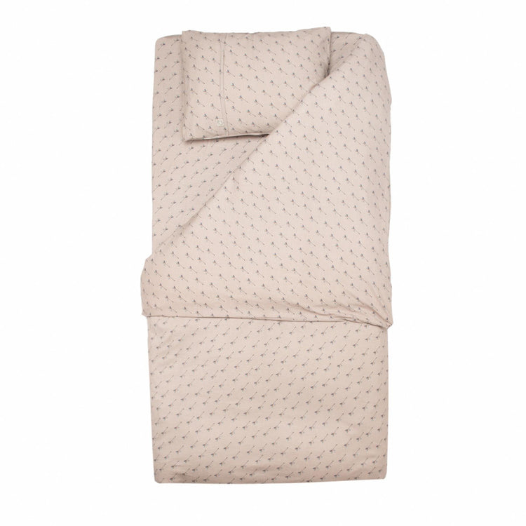 Patterned Cotton Baby Duvet Cover Set Brown - EFENDINA PAZAR - BABOO - 8691810001749