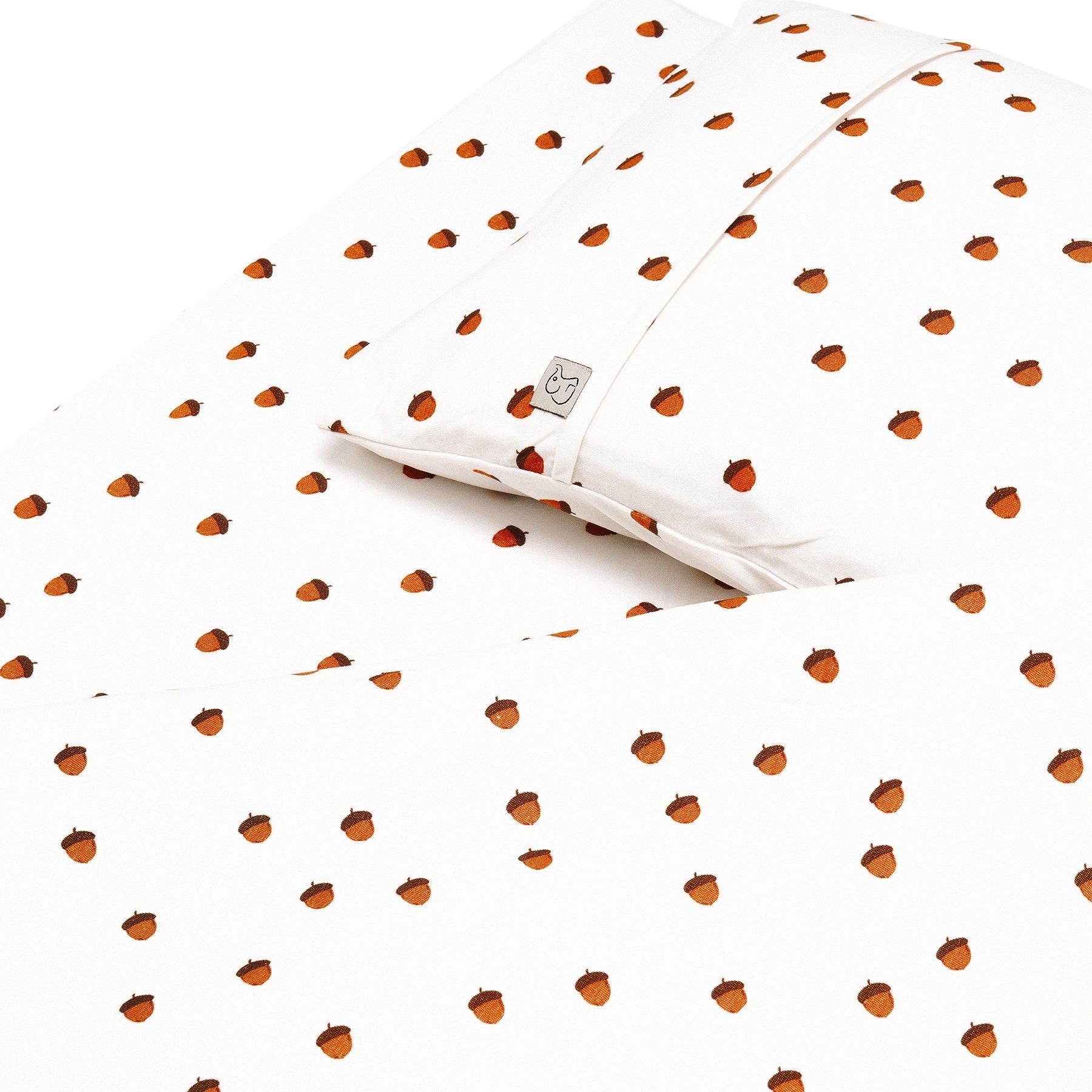 Patterned Cotton Baby Duvet Cover Set Cream - EFENDINA PAZAR - BABOO - 8691810001725