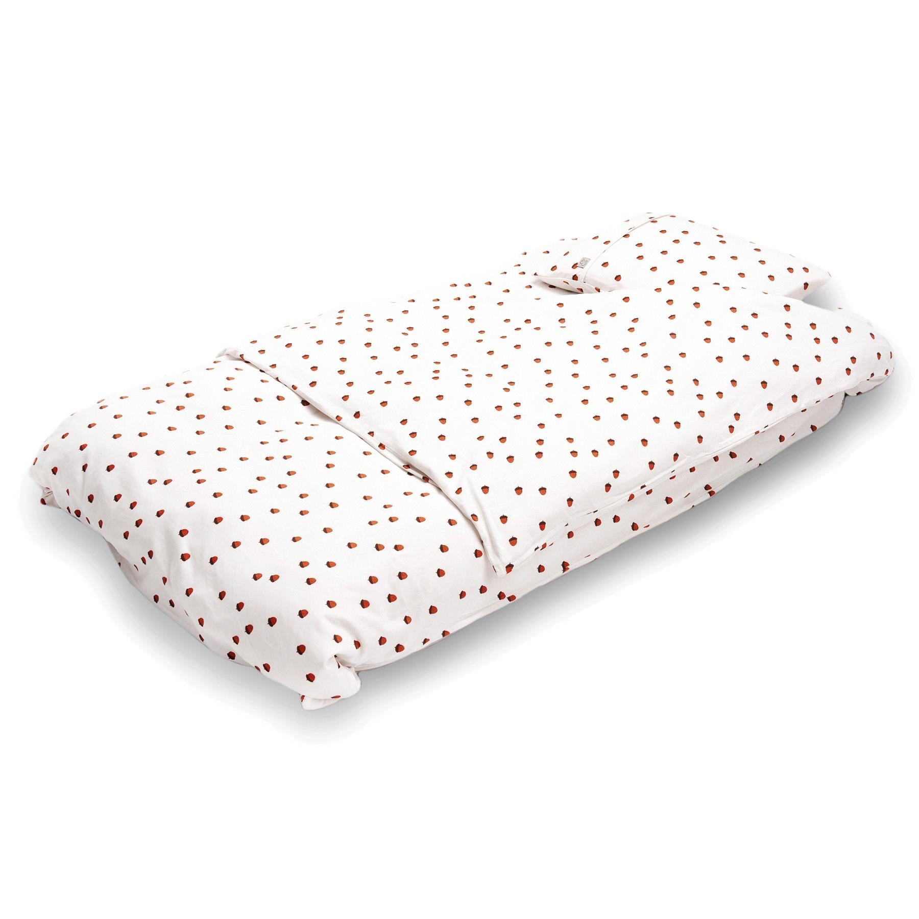 Patterned Cotton Baby Duvet Cover Set Cream - EFENDINA PAZAR - BABOO - 8691810001725