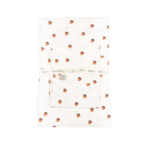 Patterned Cotton Baby Duvet Cover Set Cream - EFENDINA PAZAR - BABOO - 8691810001725