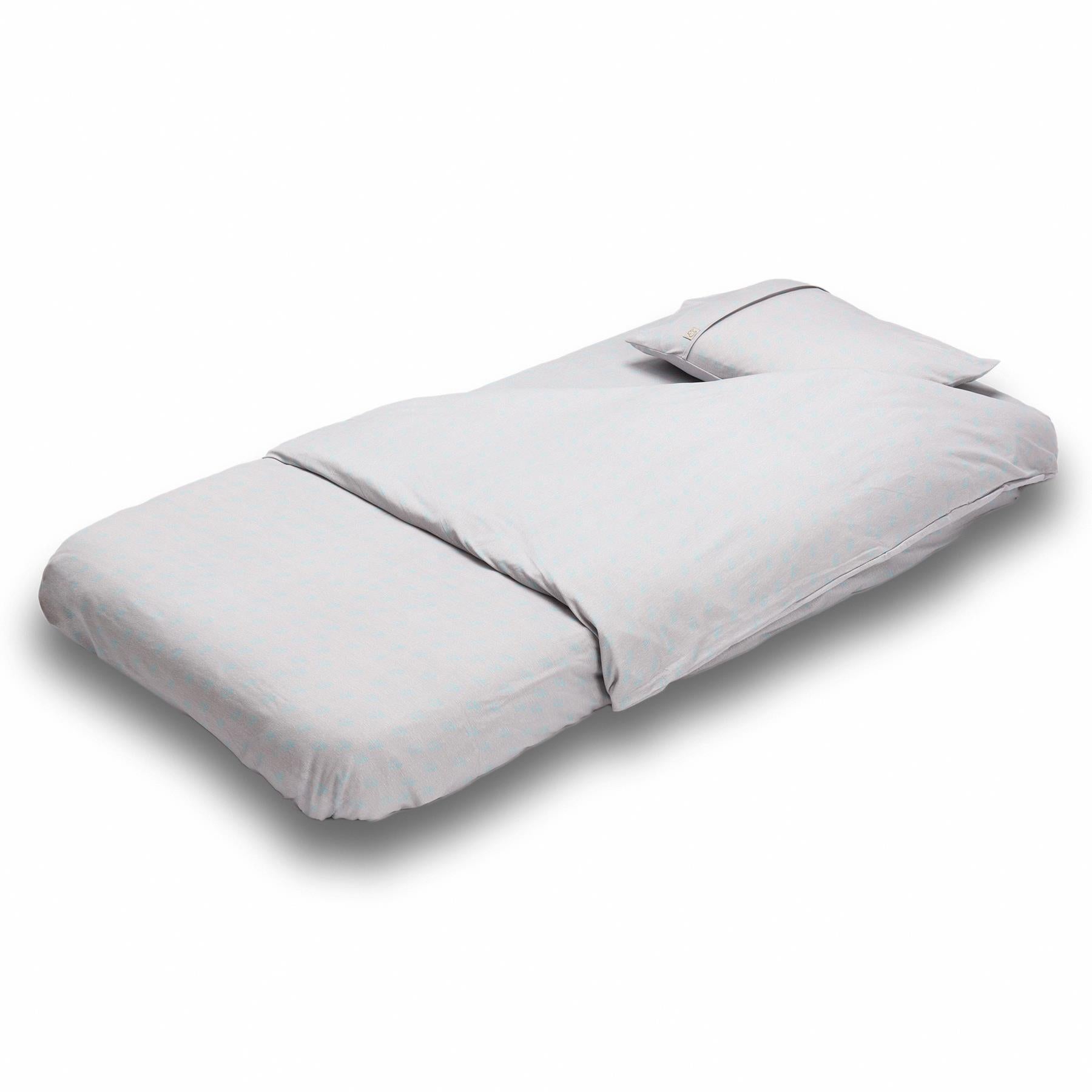 Patterned Cotton Baby Duvet Cover Set Gray - EFENDINA PAZAR - BABOO - 8691810001756